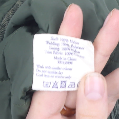 Jack Wills Women's Green Quilted Jacket S