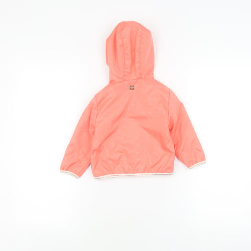 Carrément Beau Girls Pink Puffer Jacket 12-18 Months, Hooded