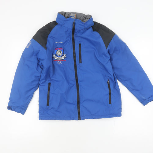 Stanno Boys Blue School Jacket Size 152 With Zipped Pockets