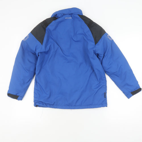 Stanno Boys Blue School Jacket Size 152 With Zipped Pockets