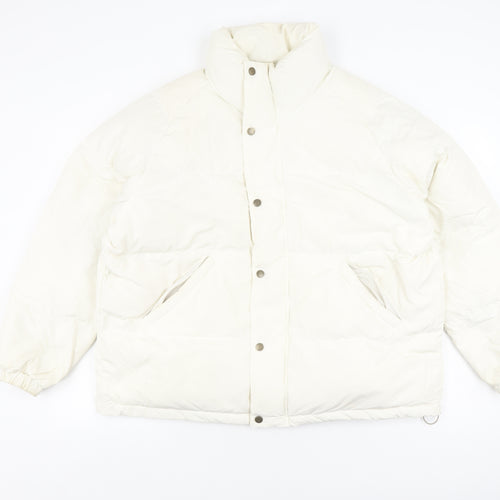 Women's White Puffer Jacket by The Barnet, Size 12, Winter Ready