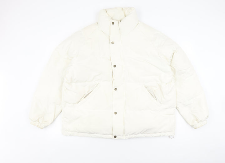 Women's White Puffer Jacket by The Barnet, Size 12, Winter Ready