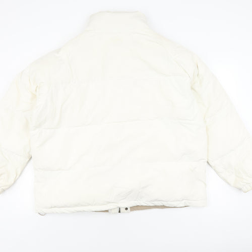 Women's White Puffer Jacket by The Barnet, Size 12, Winter Ready