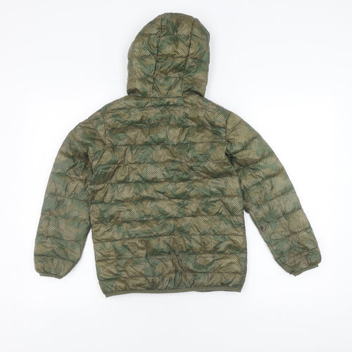 Bossini Boys Green Puffer Jacket 8-9 Years Full Zip