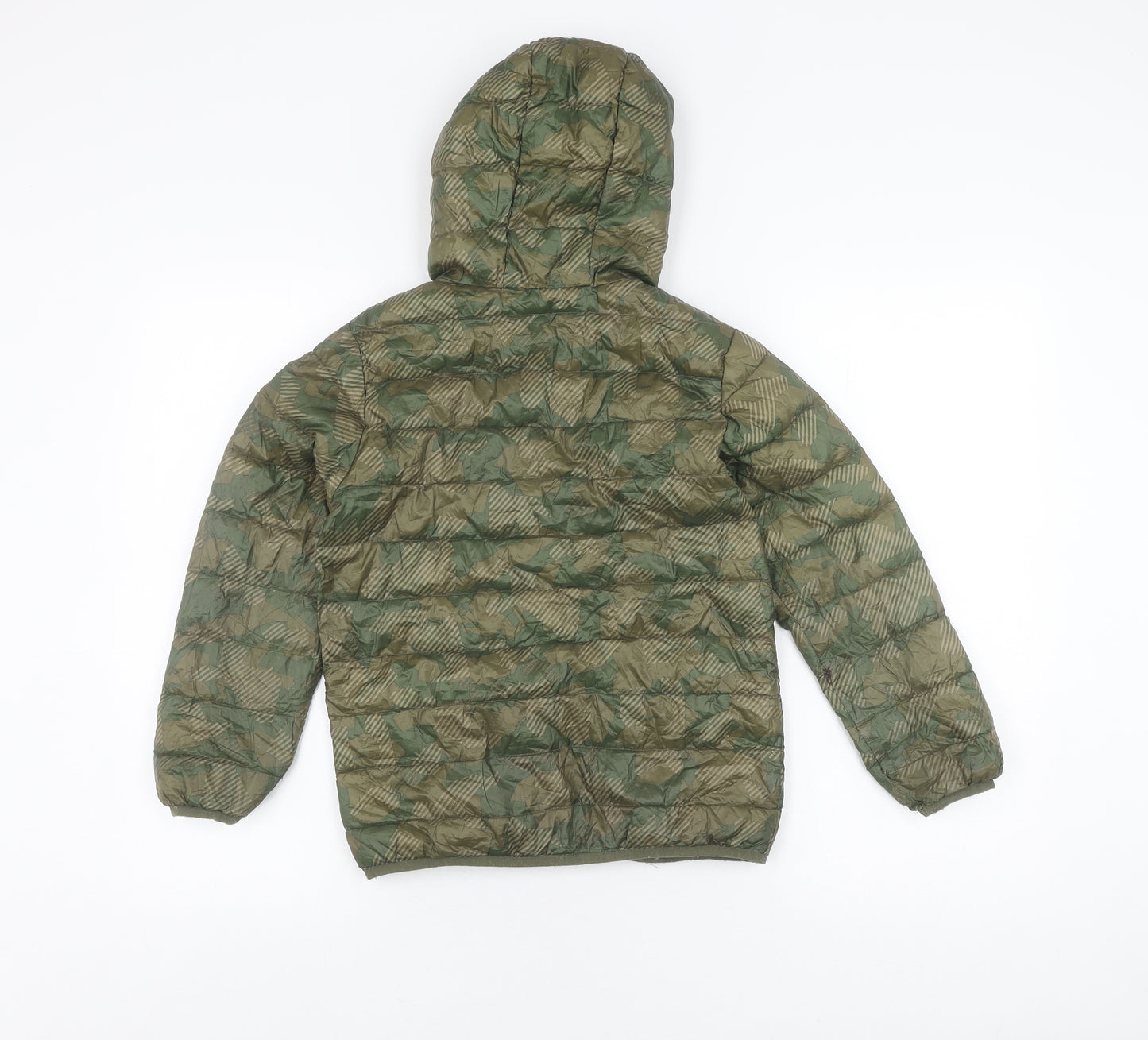 Bossini Boys Green Puffer Jacket 8-9 Years Full Zip