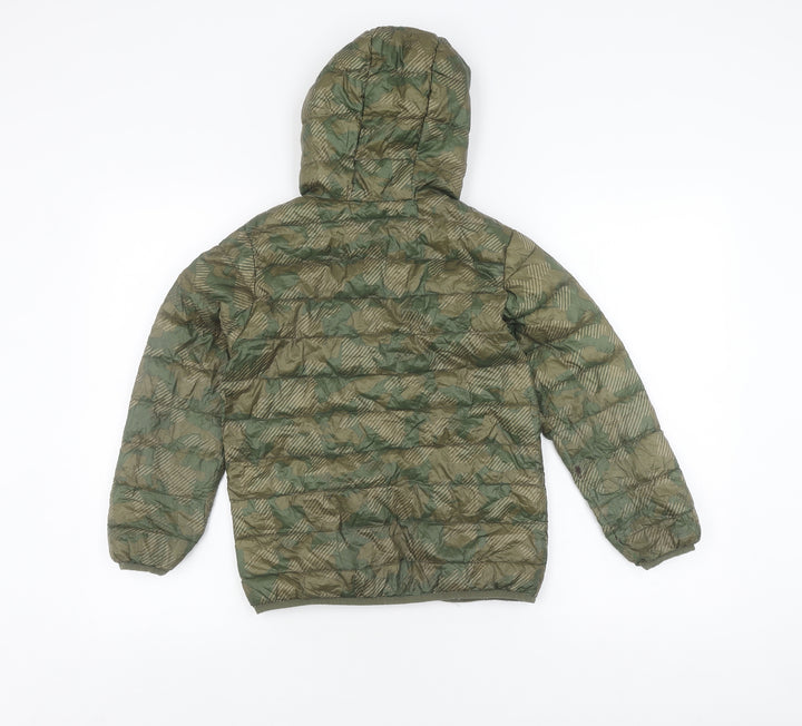 Bossini Boys Green Puffer Jacket 8-9 Years Full Zip