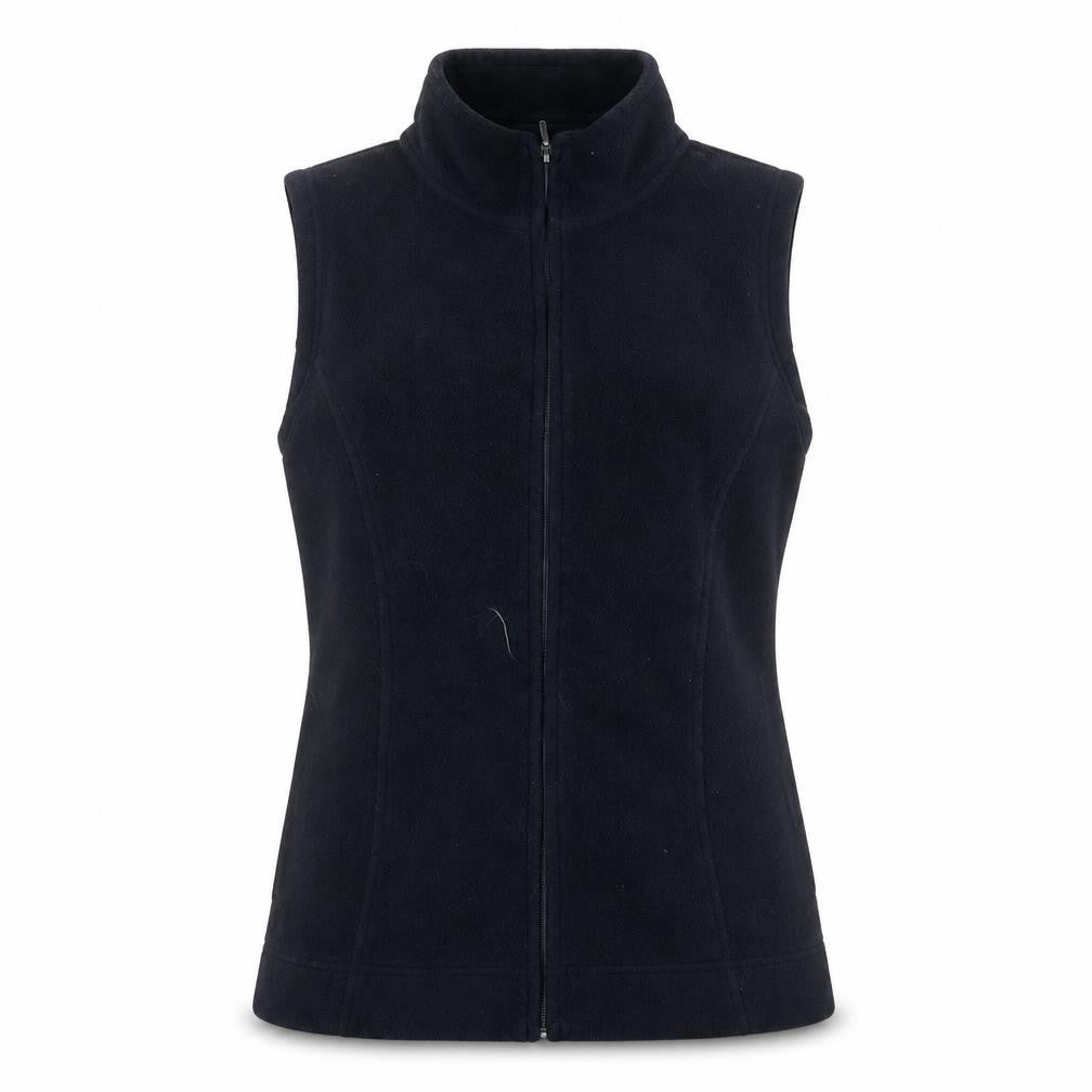 Front view of EWM Women's Blue Sleeveless Waistcoat, size S