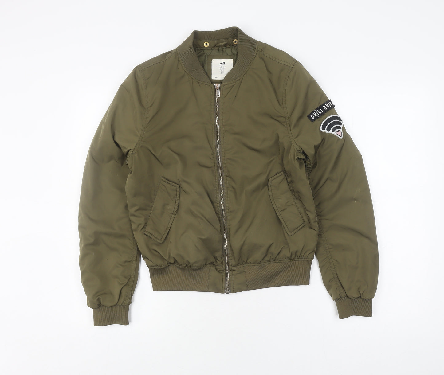 H&M Green Bomber Jacket for Girls 11-12 Years