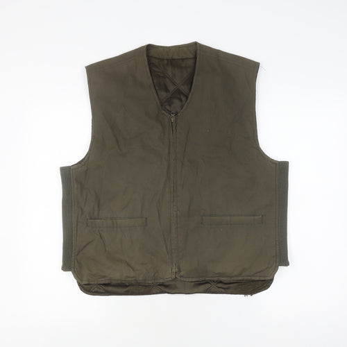 Principles Men's Green Waistcoat, Medium, Zipped Pockets
