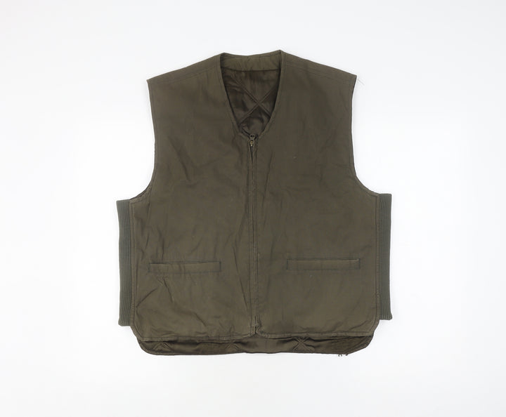 Principles Men's Green Waistcoat, Medium, Zipped Pockets