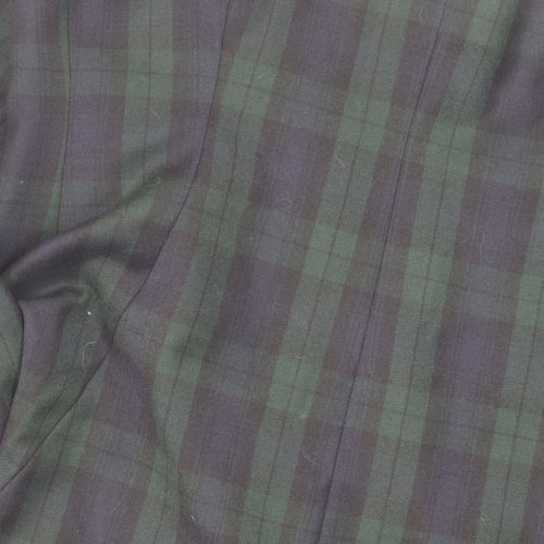 Marks and Spencer Women's Green Plaid Wool Blazer Size 12