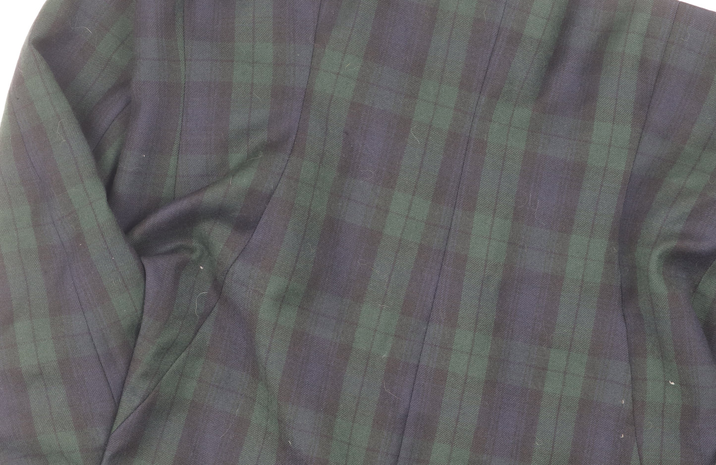 Marks and Spencer Women's Green Plaid Wool Blazer Size 12