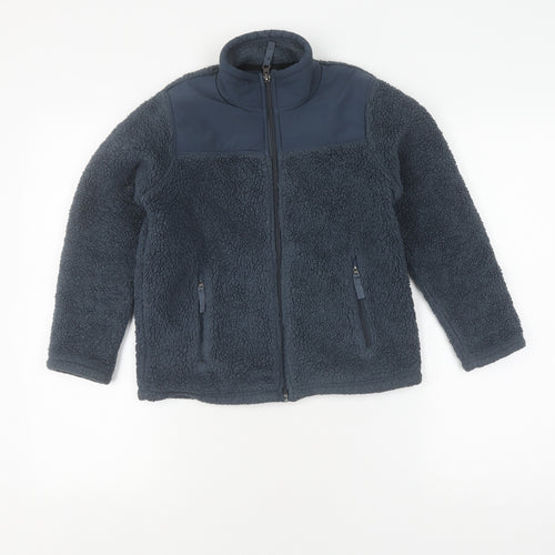 32 Degrees Boys' Blue Fleece Jacket, Full Zip, Size 7-8, Winter Warm