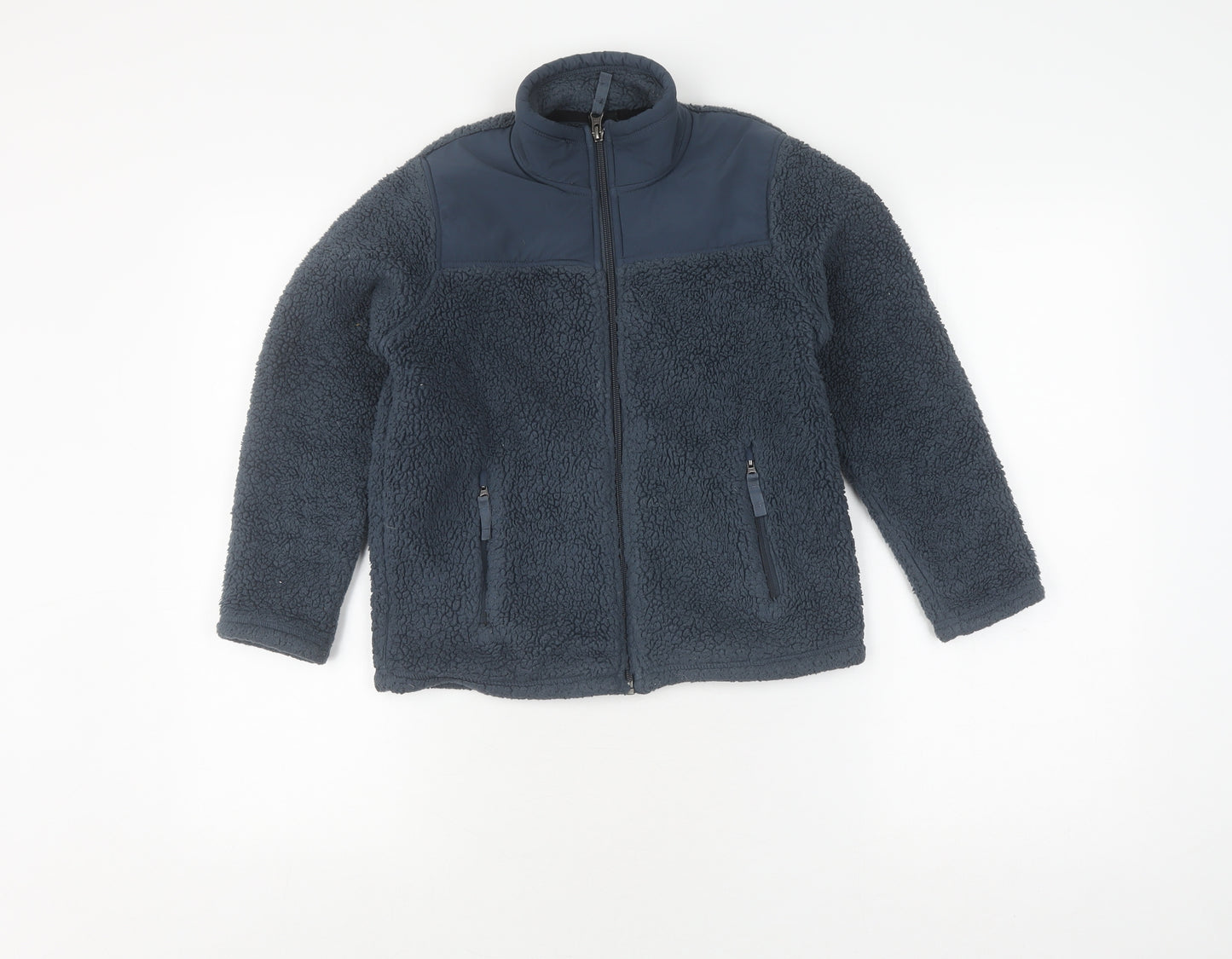 32 Degrees Boys' Blue Fleece Jacket, Full Zip, Size 7-8, Winter Warm