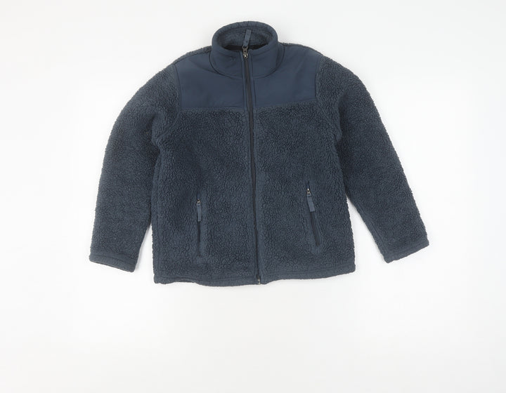 32 Degrees Boys' Blue Fleece Jacket, Full Zip, Size 7-8, Winter Warm