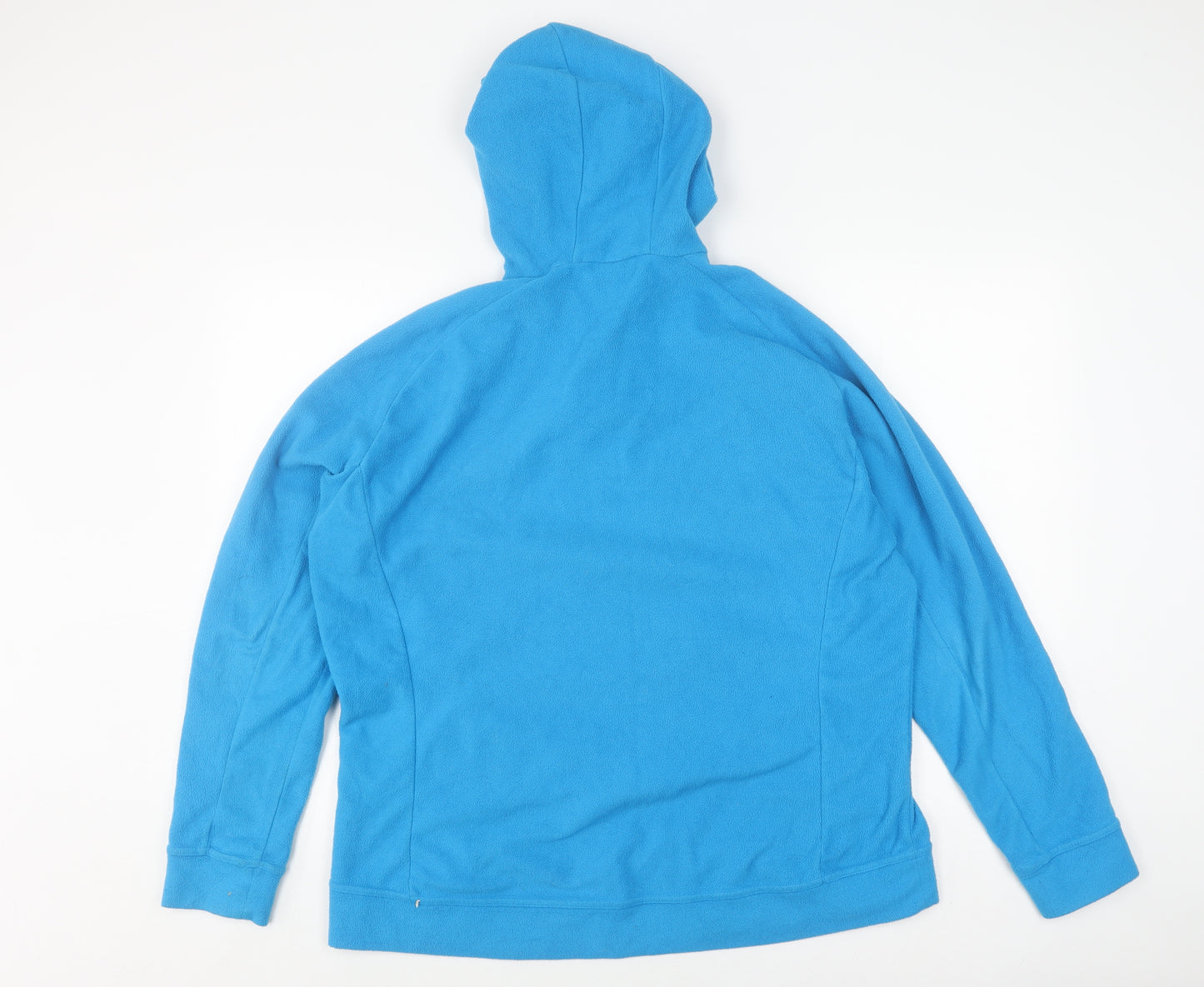 Quecha Blue Unisex Hoodie with Zip, Medium Size