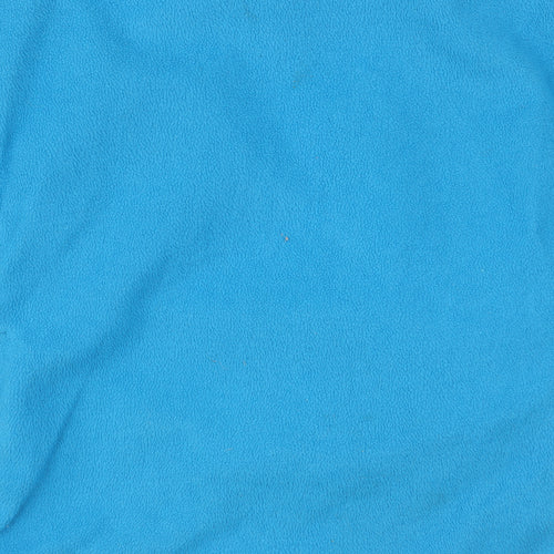 Quecha Blue Unisex Hoodie with Zip, Medium Size