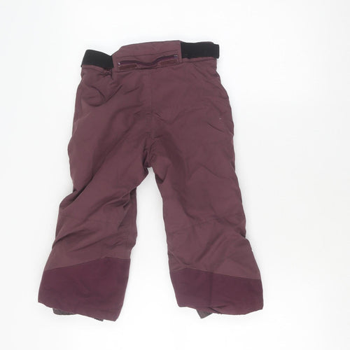 Decathlon Girls Purple Snow Pants 2-3 Years Waterproof Skiing