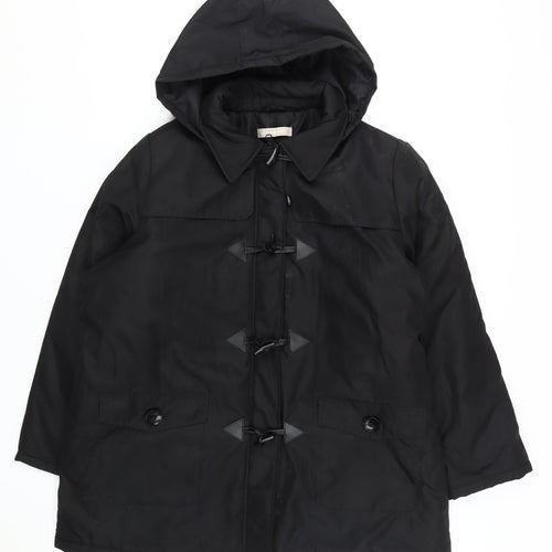 Anthology Women's Black Hooded Toggle Coat Size 22