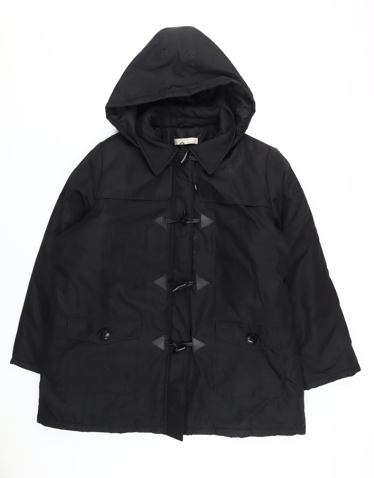 Anthology Women's Black Hooded Toggle Coat Size 22