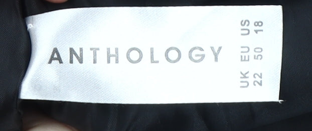 Anthology Women's Black Hooded Toggle Coat Size 22