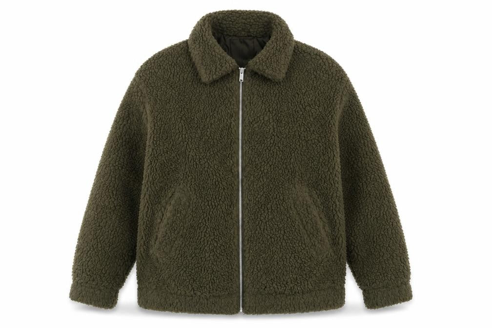 Front view of New Look Women’s Green Zip-Up Jacket - M