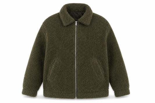 Front view of New Look Women’s Green Zip-Up Jacket - M