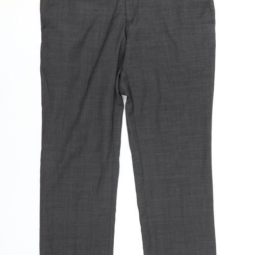 Racing Green Men's Grey Trousers 34 Regular Business