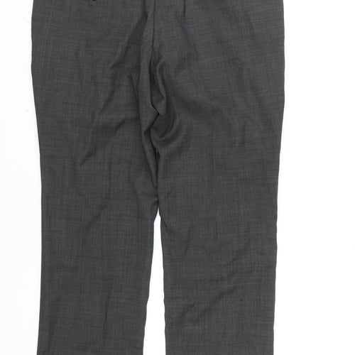 Racing Green Men's Grey Trousers 34 Regular Business