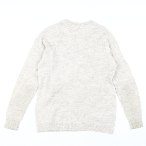 White Stuff Women's Ivory Polka Dot Pullover Jumper XS