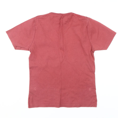 EWM Women's Red V-Neck Cotton T-Shirt Size 10-12