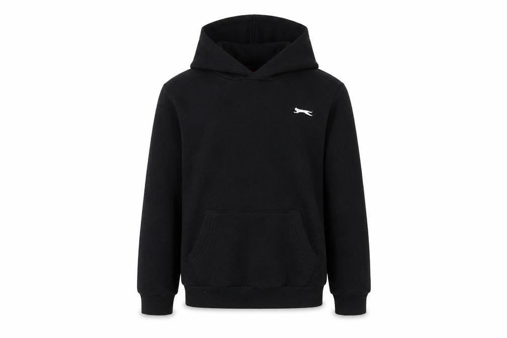 Front view of Slazenger boys’ black pullover hoodie 11-12 years