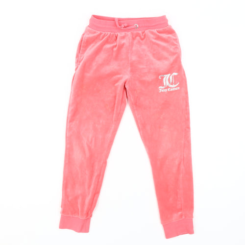 Juicy Couture Girls Pink Jogger Trousers, 7 Years, Casual
