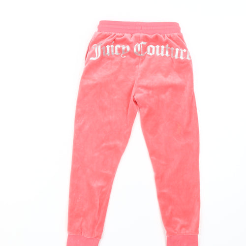 Juicy Couture Girls Pink Jogger Trousers, 7 Years, Casual