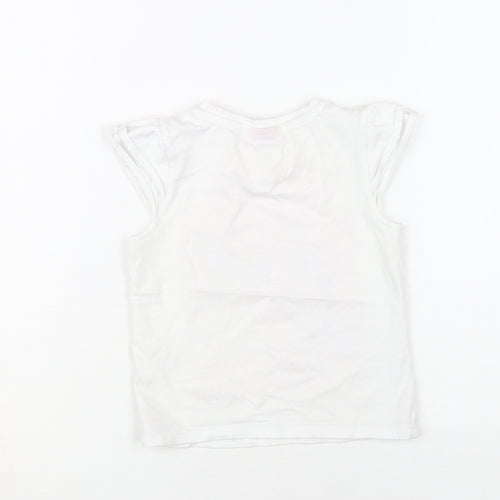 Barbie Girls White Graphic T-Shirt 3-4 Years