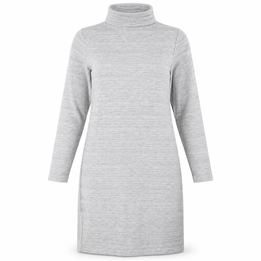 Front view of Marks & Spencer Grey Long Sleeve Dress -, size 14