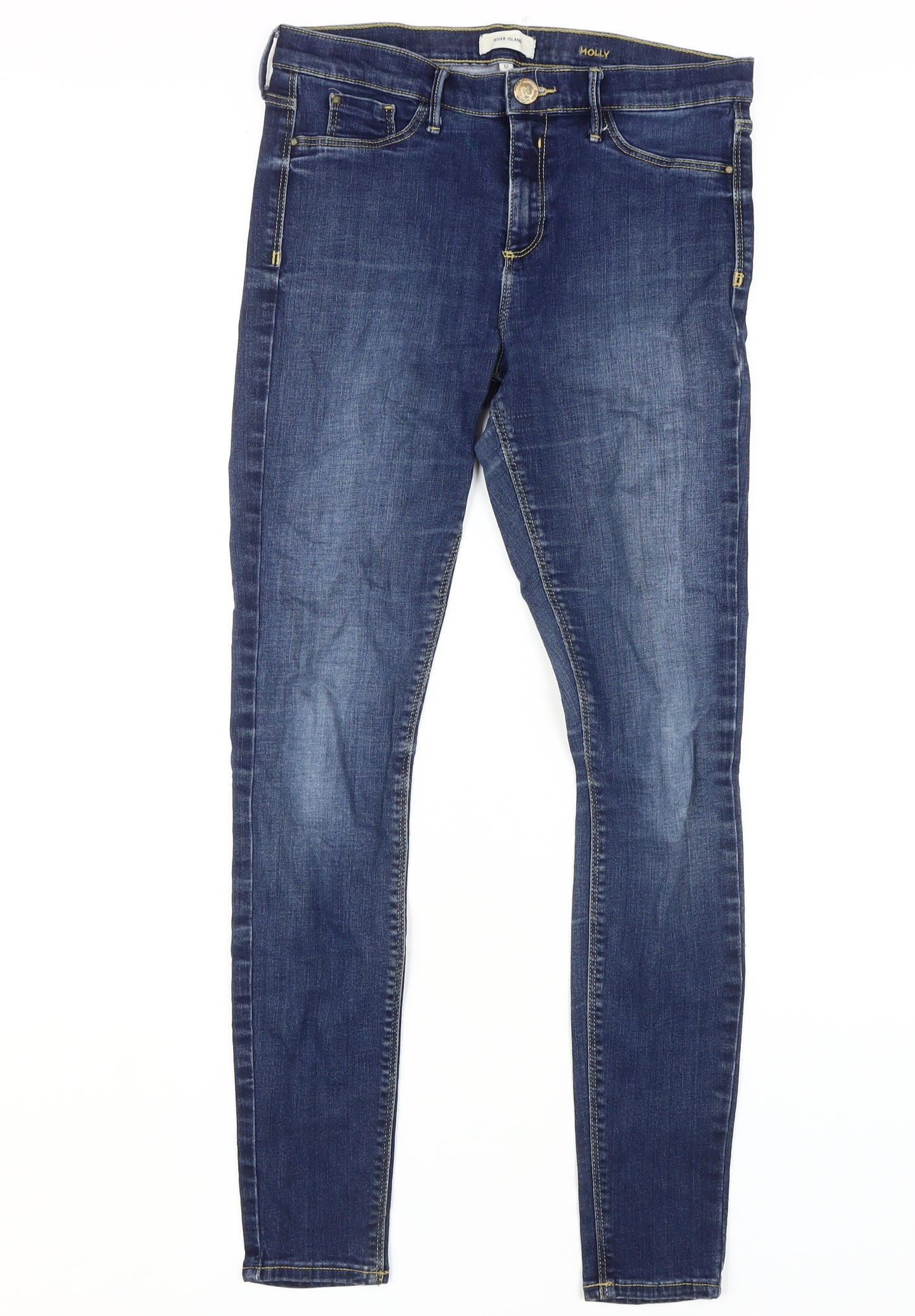 River Island Women's Blue Skinny Jeans Size 12