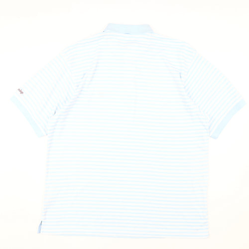 Dunlop Men's Blue Striped XL Golf Polo Shirt