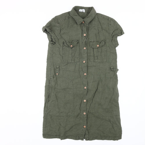 Nicole Miller Women’s Green XS Shirt Dress