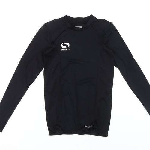 Sondico Boys' Black Football T-Shirt Long Sleeve 13 Years