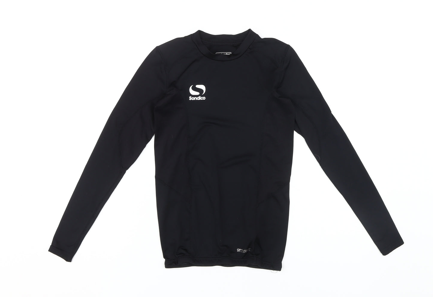 Sondico Boys' Black Football T-Shirt Long Sleeve 13 Years