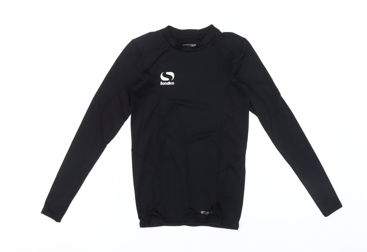 Sondico Boys' Black Football T-Shirt Long Sleeve 13 Years