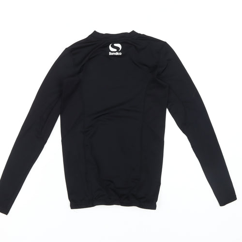 Sondico Boys' Black Football T-Shirt Long Sleeve 13 Years