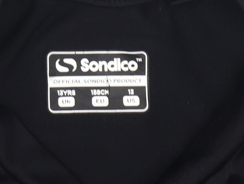 Sondico Boys' Black Football T-Shirt Long Sleeve 13 Years