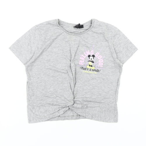 Disney Girls Grey Mickey Mouse T-Shirt 14-15 Years
