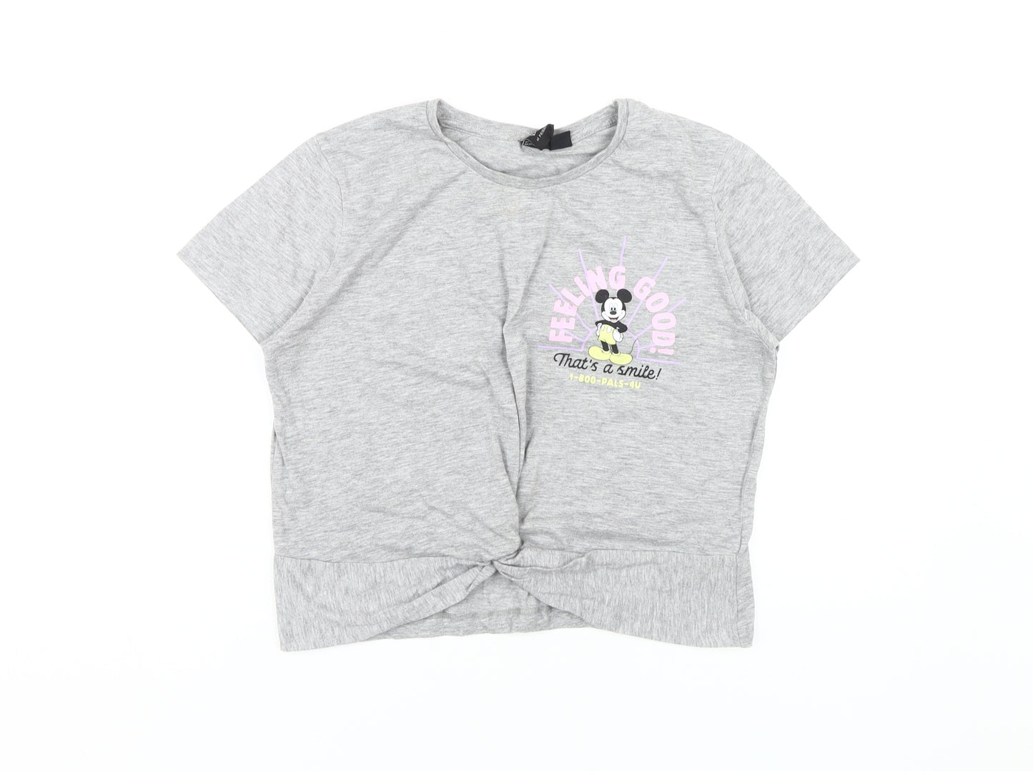Disney Girls Grey Mickey Mouse T-Shirt 14-15 Years