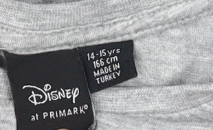 Disney Girls Grey Mickey Mouse T-Shirt 14-15 Years
