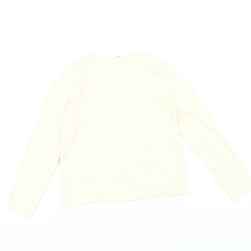 Disney Girls White Mickey Mouse Long Sleeve T-Shirt 9-10 Years
