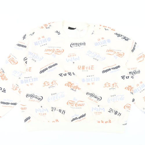 Coca-Cola Unisex White Sweatshirt 2XL Casual Pullover