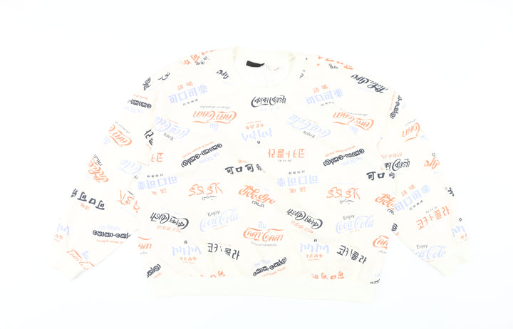 Coca-Cola Unisex White Sweatshirt 2XL Casual Pullover